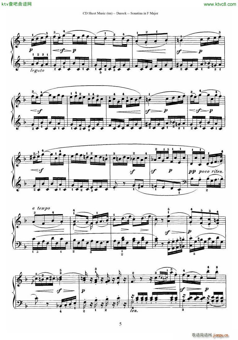 Dussek Sonatina in G Major(钢琴谱)16