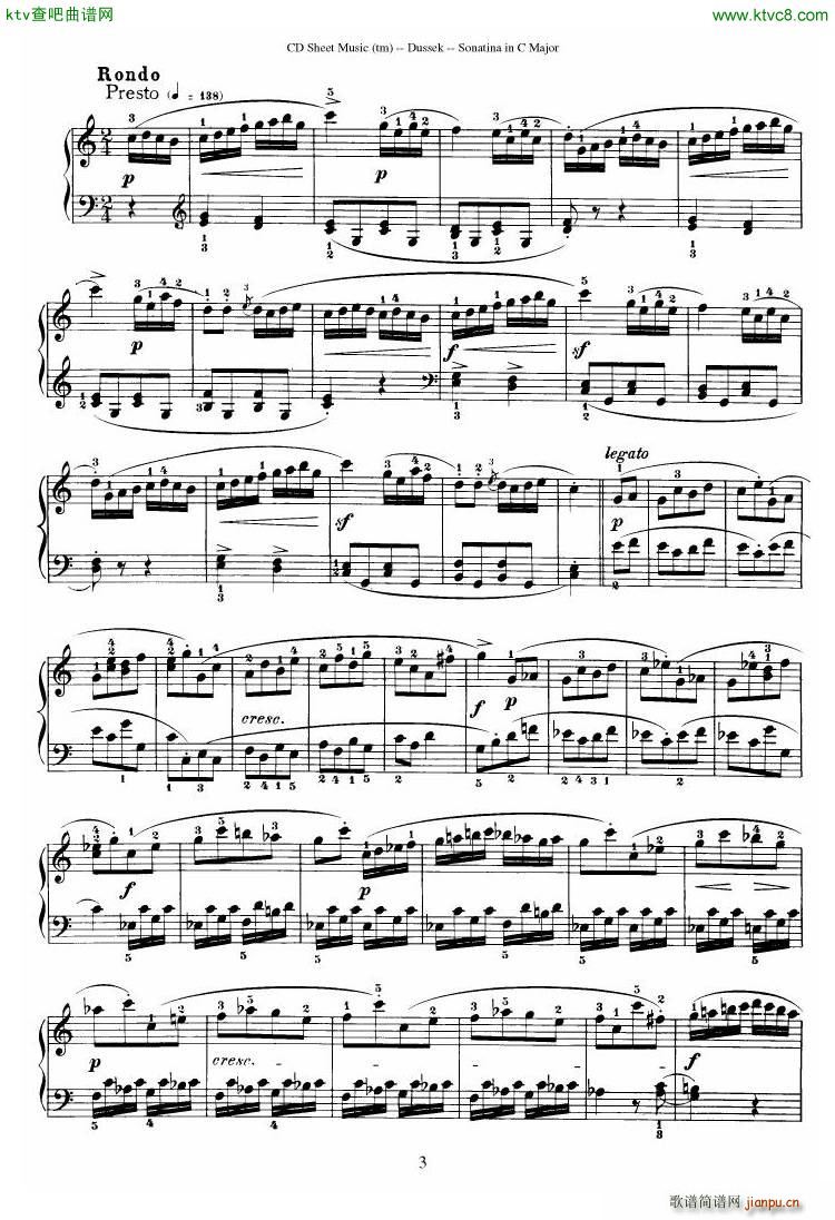 Dussek Sonatina in G Major(钢琴谱)8