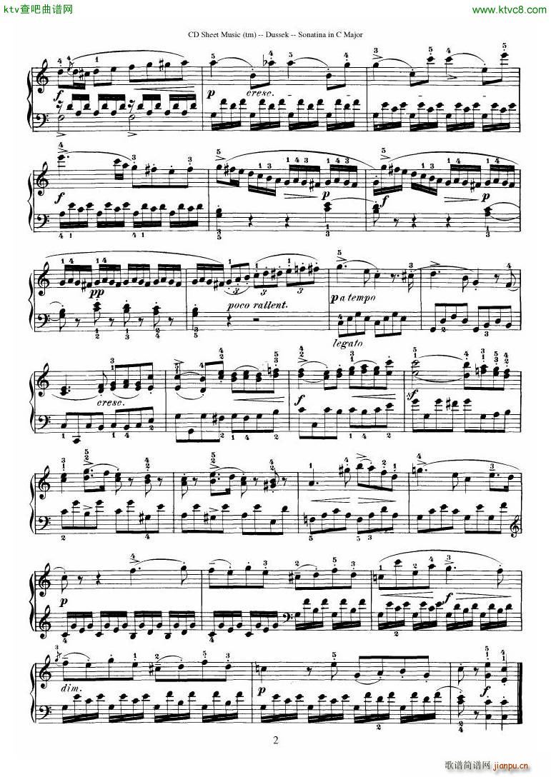 Dussek Sonatina in G Major(钢琴谱)7