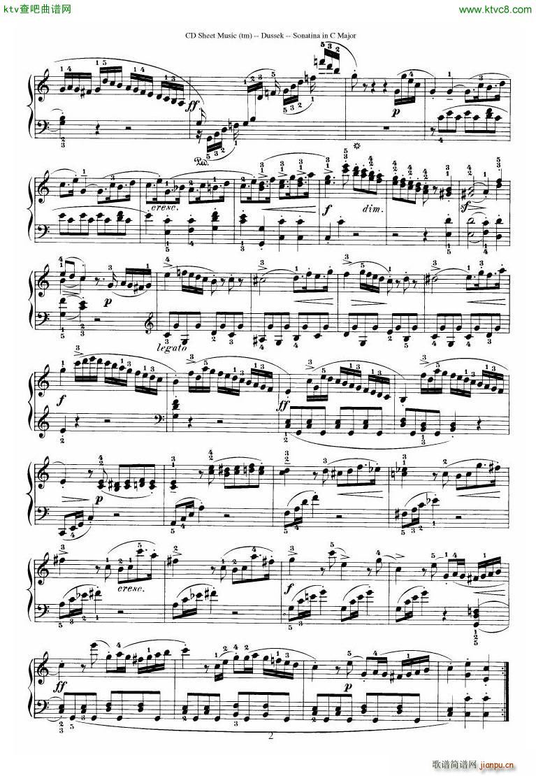 Dussek Sonatina in G Major(钢琴谱)27