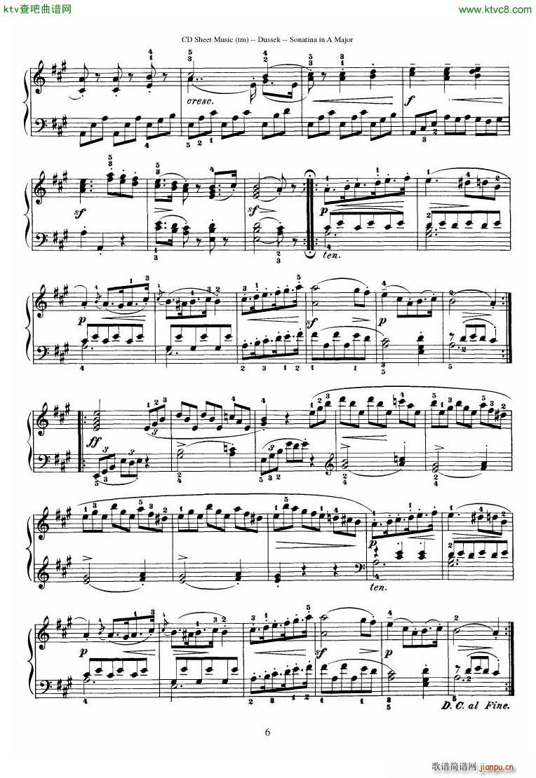 Dussek Sonatina in G Major(钢琴谱)25