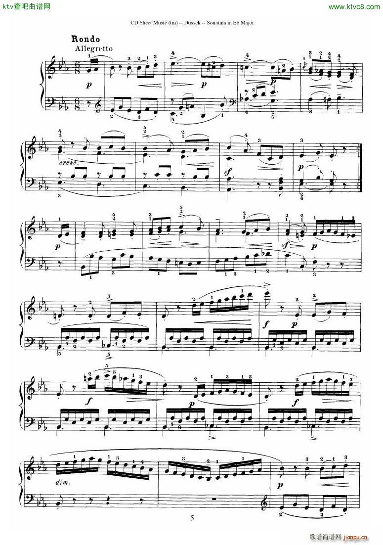 Dussek Sonatina in G Major(钢琴谱)34