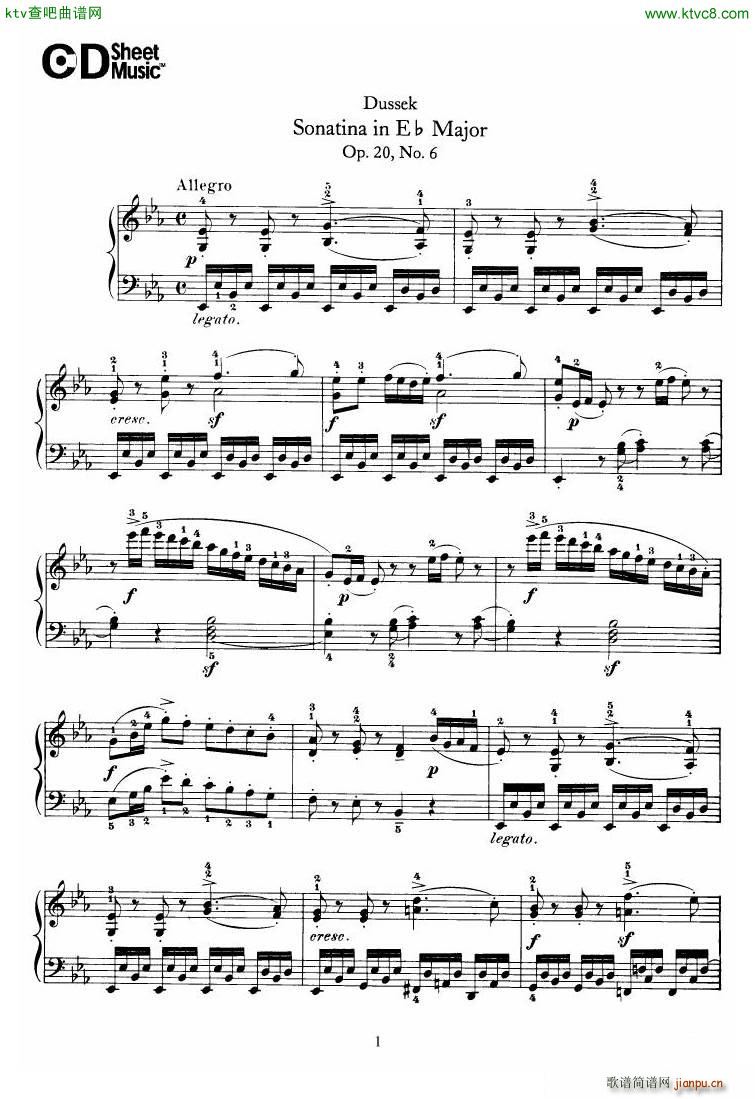 Dussek Sonatina in G Major(钢琴谱)30