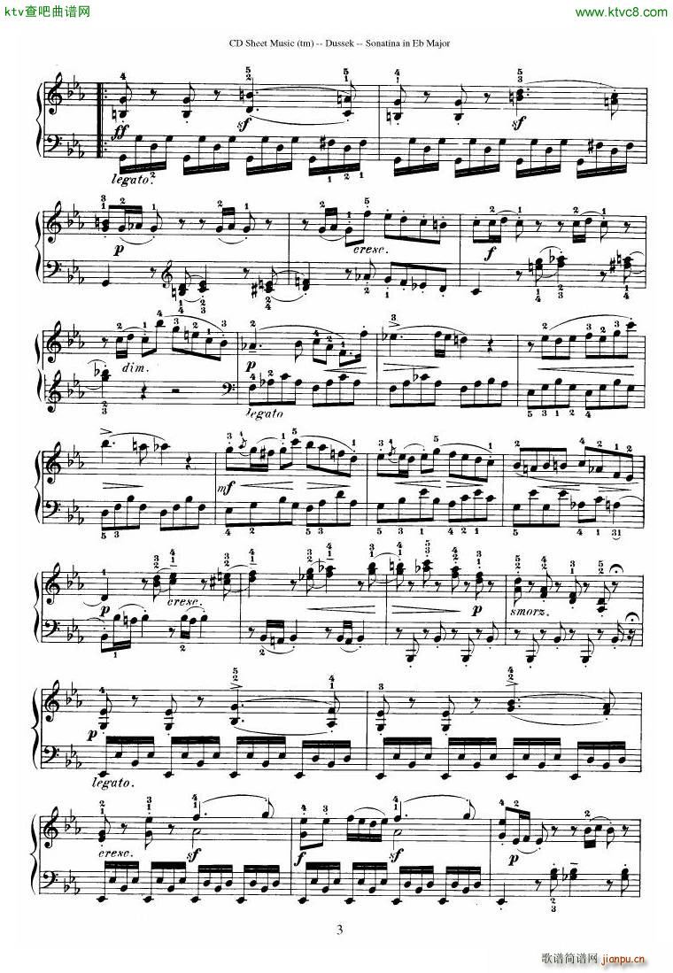 Dussek Sonatina in G Major(钢琴谱)32
