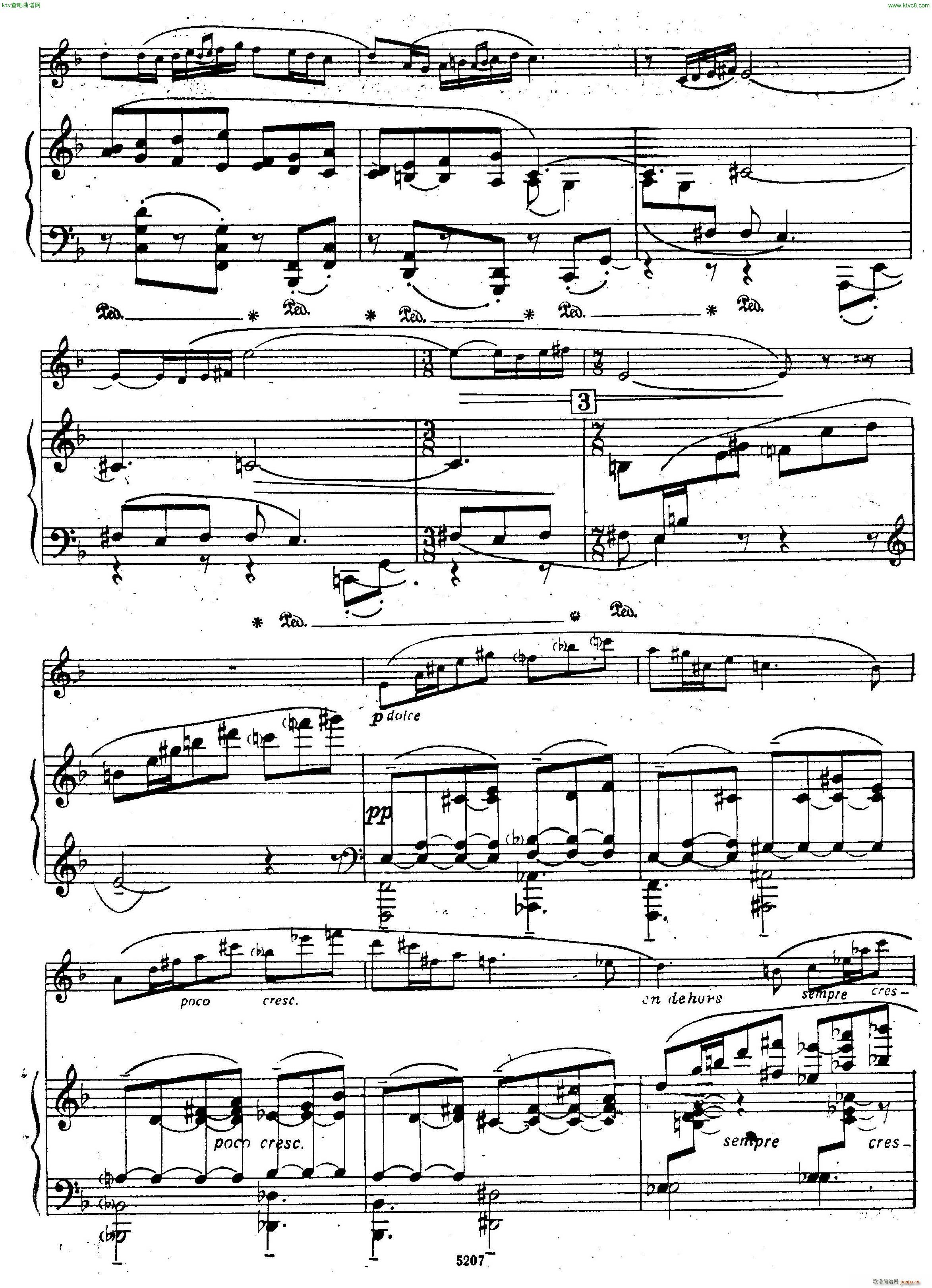 Dutilleux Sonatine for Flute and Piano(钢琴谱)1