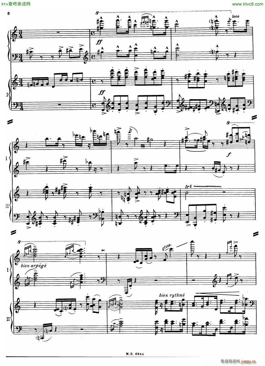 Auric Partita for two pianos(钢琴谱)6