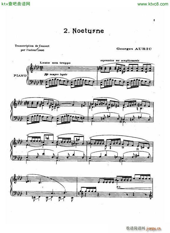 Auric Nocturne(钢琴谱)1
