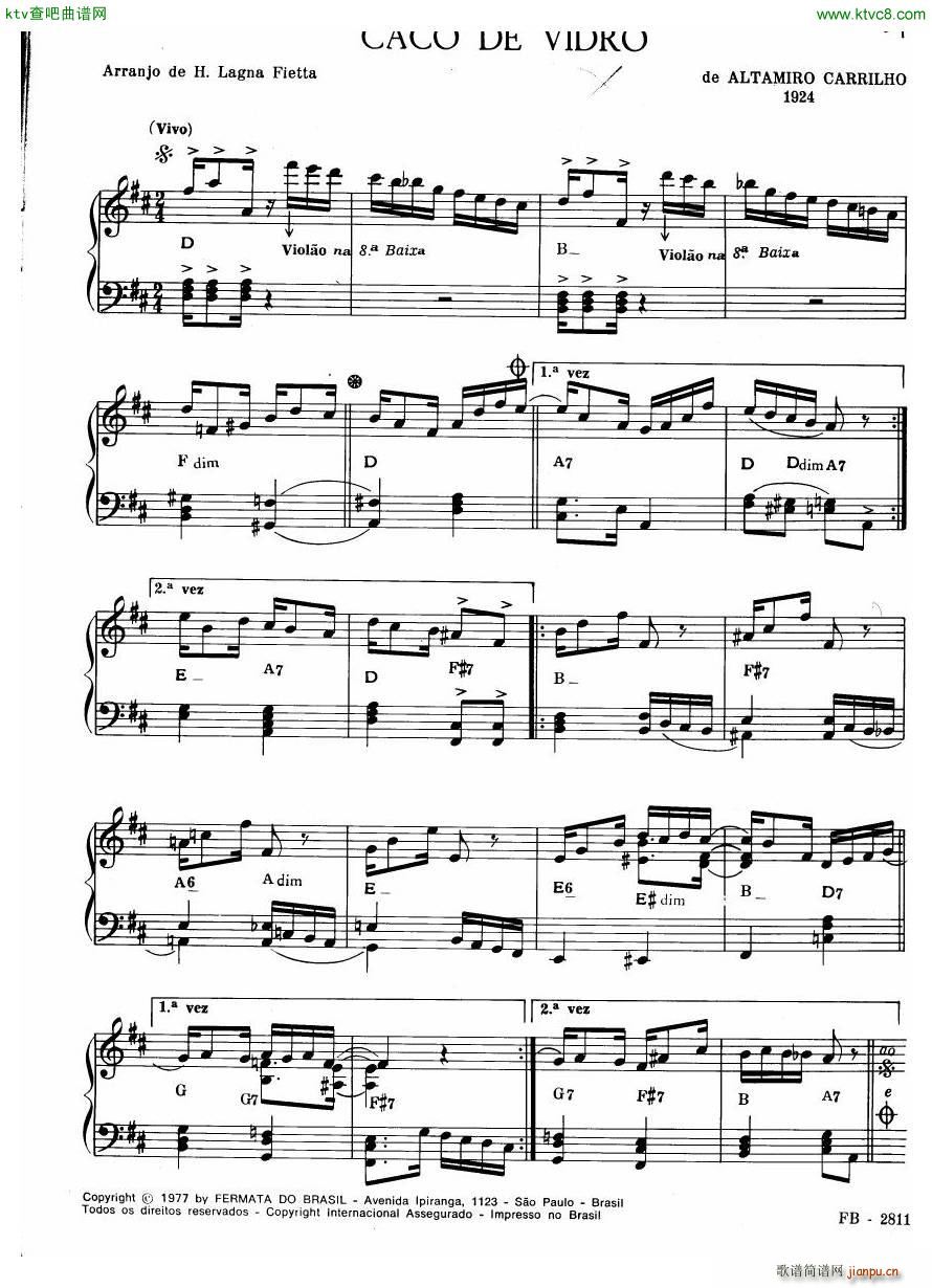 Centenário do Choro Vol 1 20 Choros Para Piano(钢琴谱)9