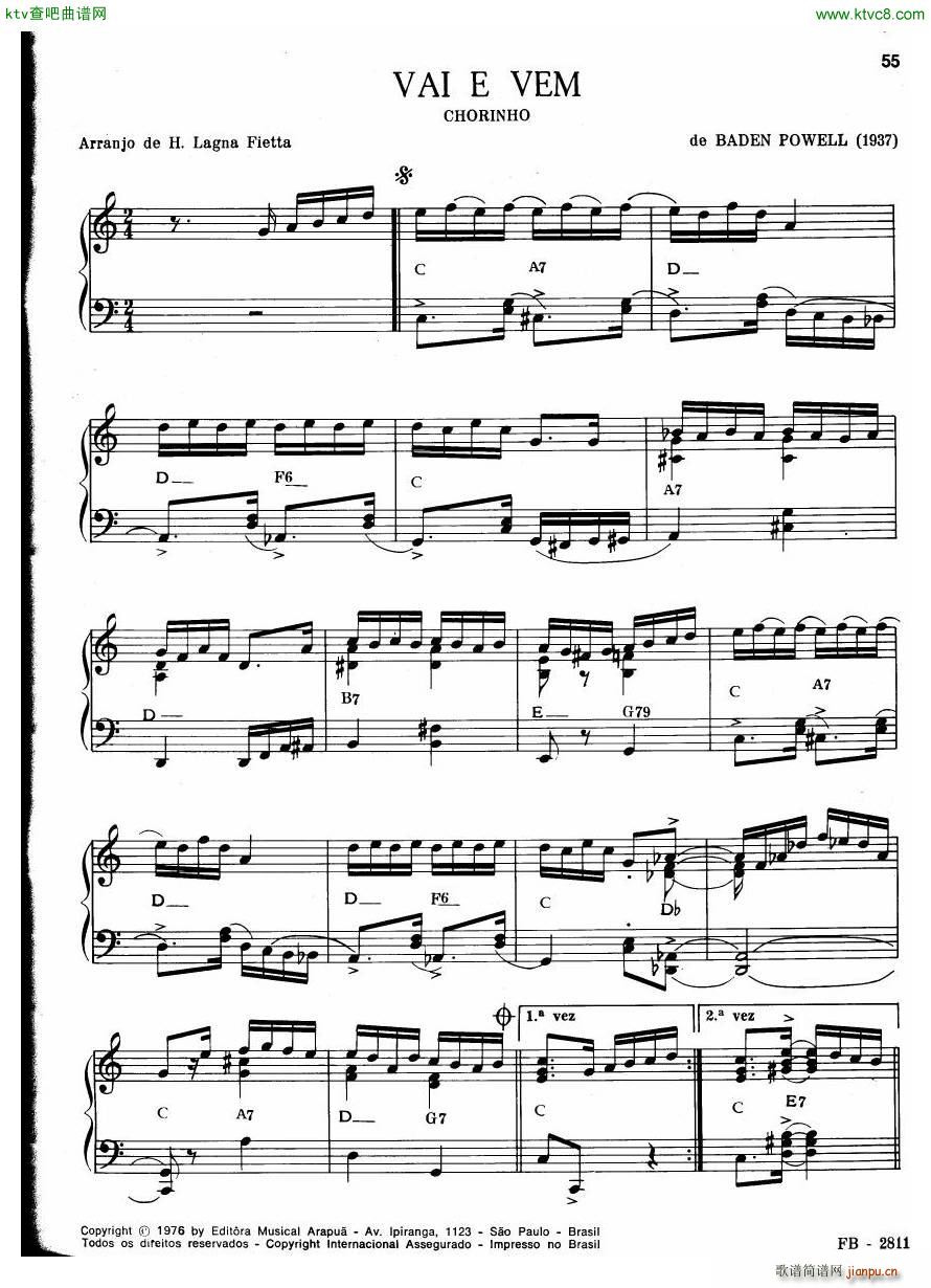 Centenário do Choro Vol 1 20 Choros Para Piano(钢琴谱)53