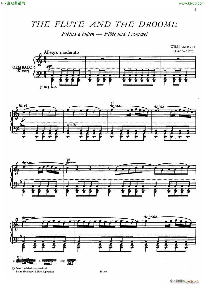 Baroque compositions for cembalo ed Ruzickova(钢琴谱)5