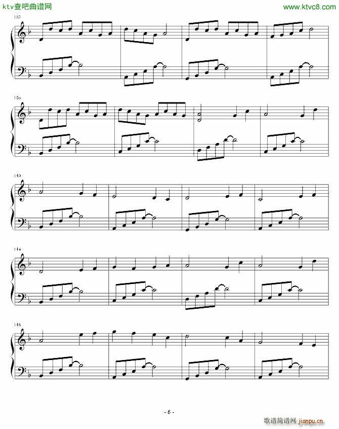 孤独而乐(钢琴谱)6