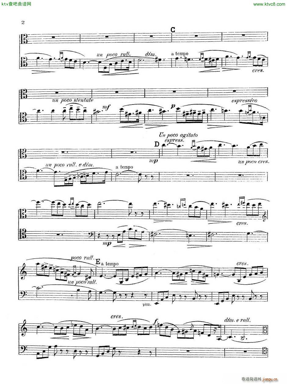 Drigo Meditation Viola Cello Piano(钢琴谱)5