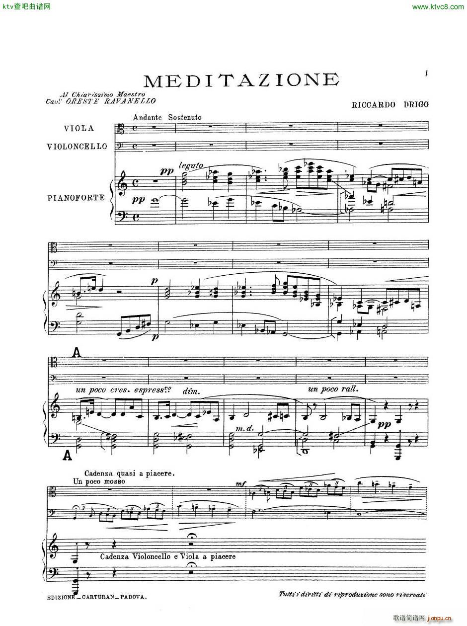 Drigo Meditation Viola Cello Piano(钢琴谱)12