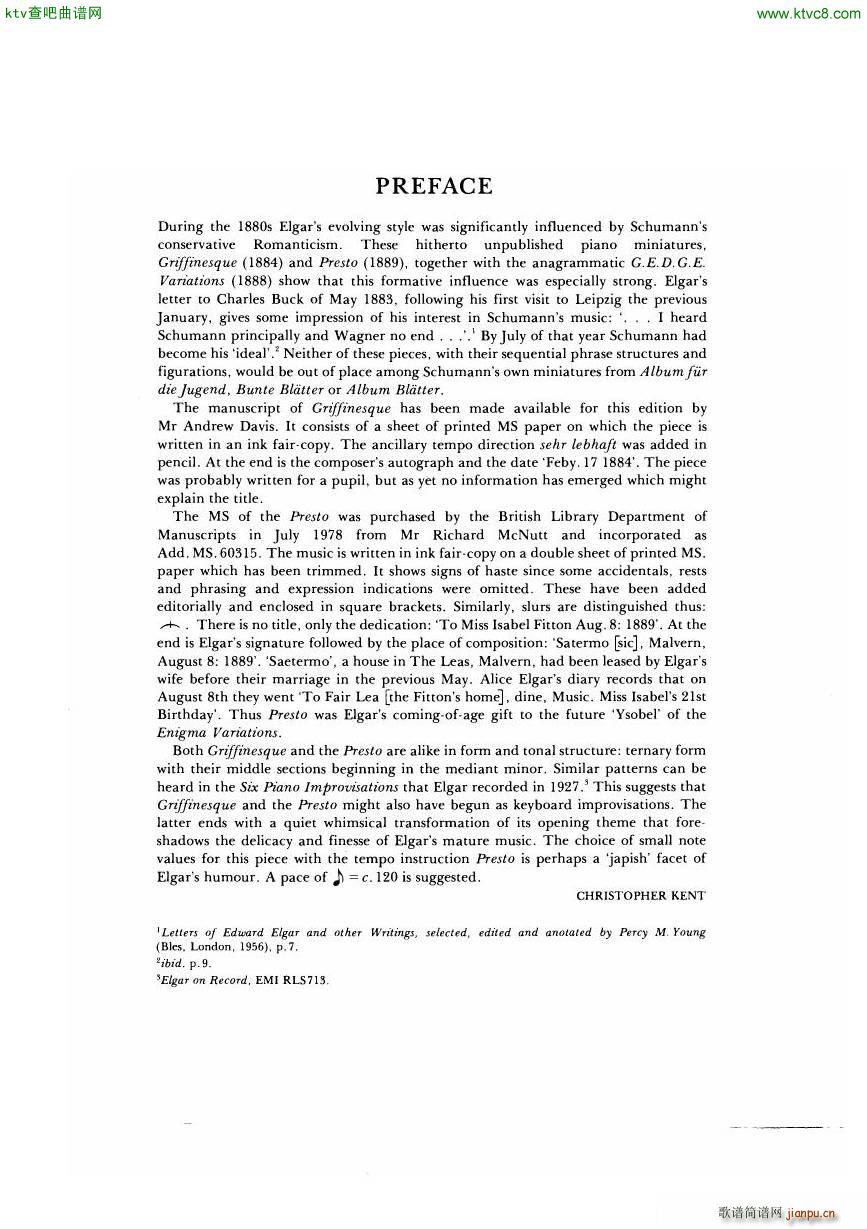 Elgar Presto and Griffinesque(钢琴谱)1