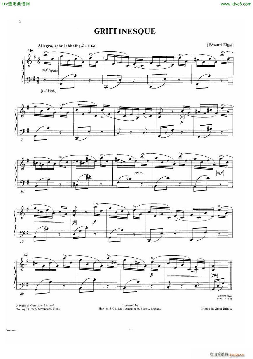 Elgar Presto and Griffinesque(钢琴谱)5