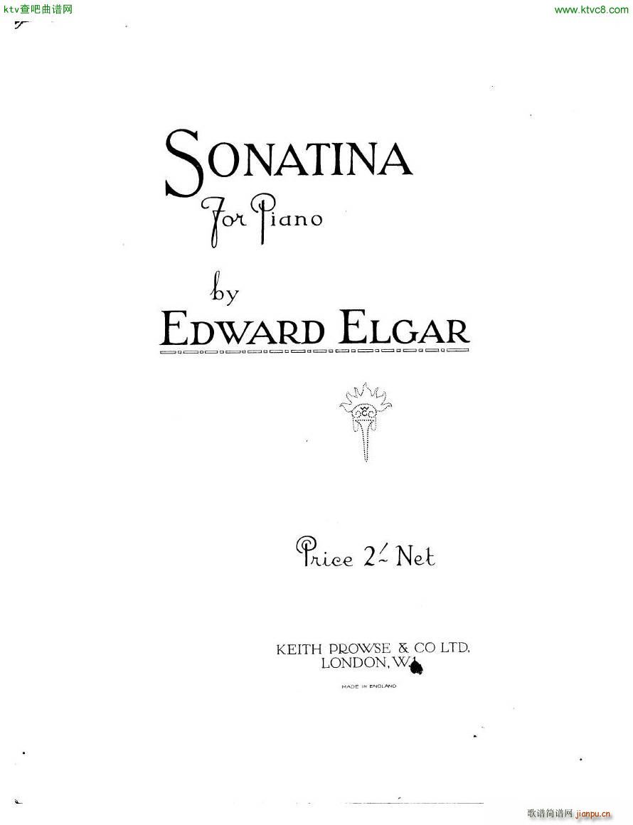 Elgar Sonatina(钢琴谱)1