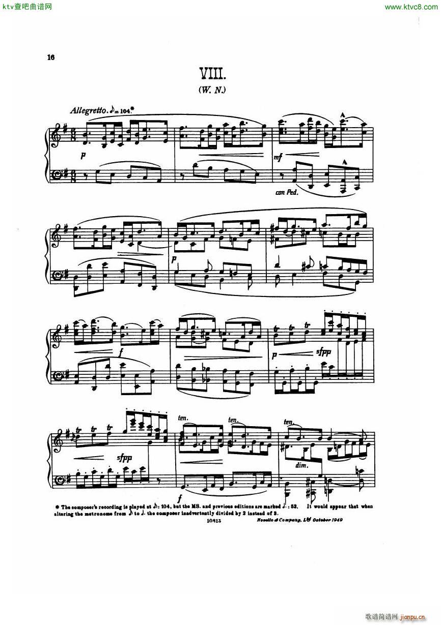 Edward Elgar Enigma Variations Op 36(钢琴谱)17