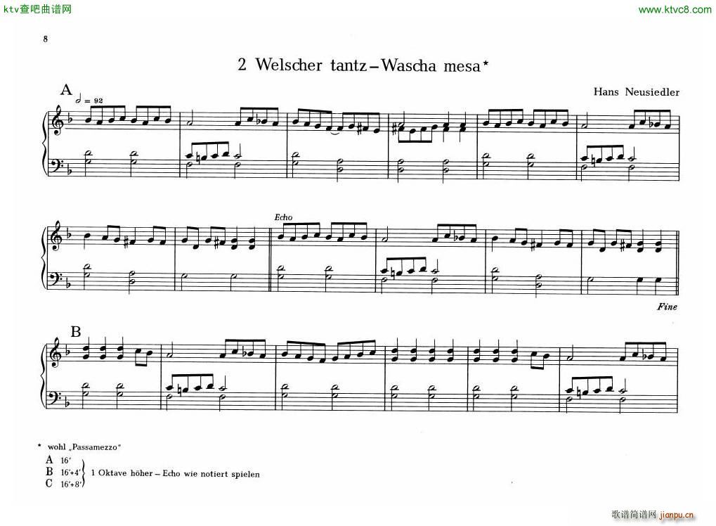 Organ Or Clavichord Old Pieces For(钢琴谱)1