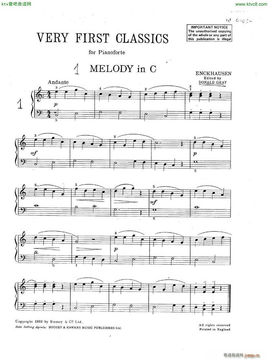 Gray Donald Very First Classics pf(钢琴谱)1