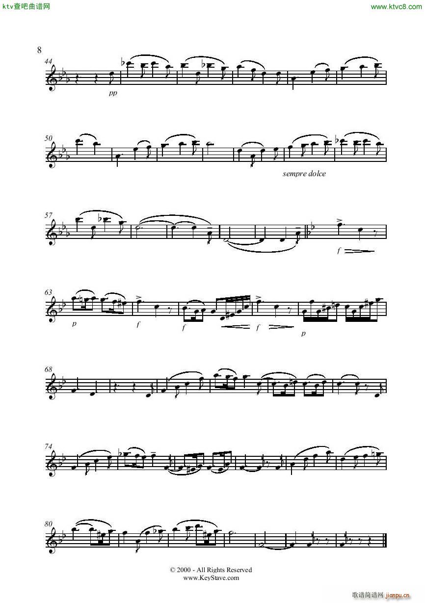 Gabriel Fauré 1845 1924 Sicilienne Flute Piano(钢琴谱)8