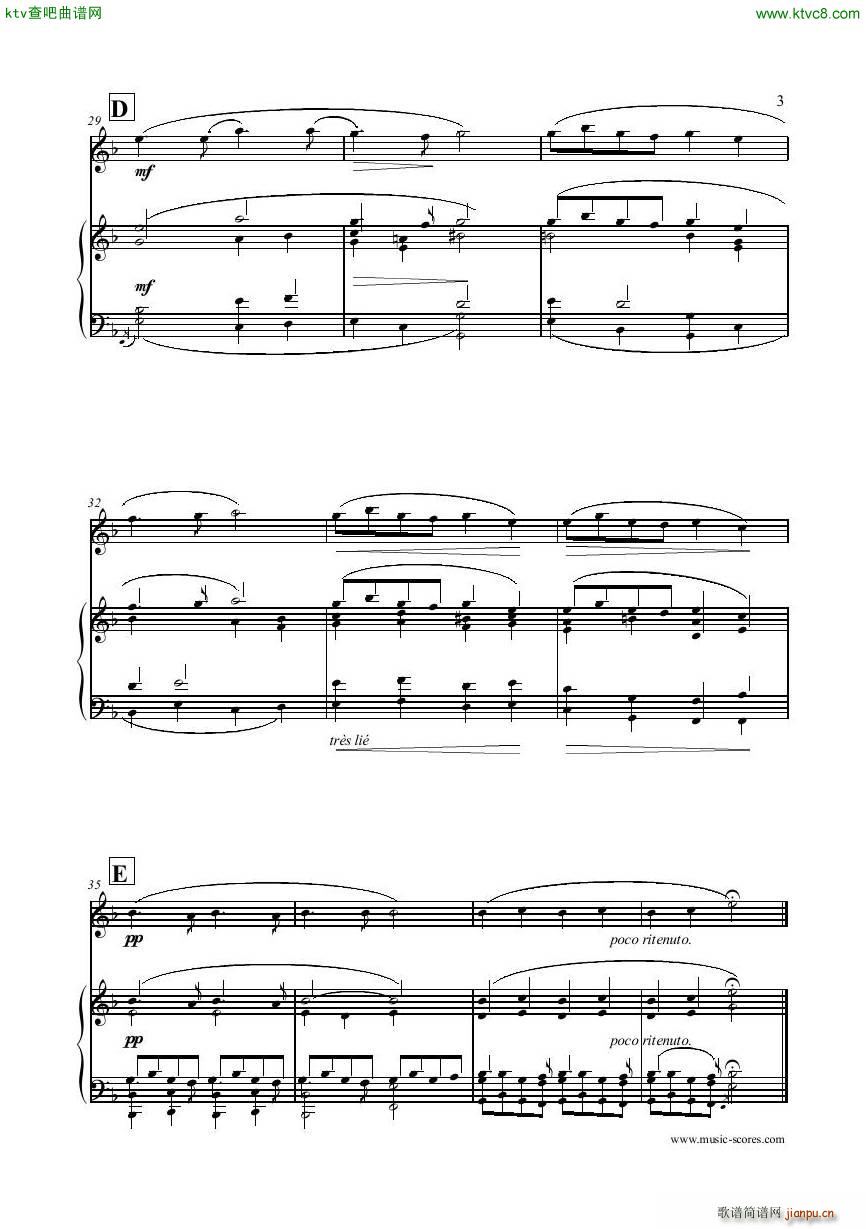 Faure Gabriel Pie Jesu Flute Piano Score(钢琴谱)3
