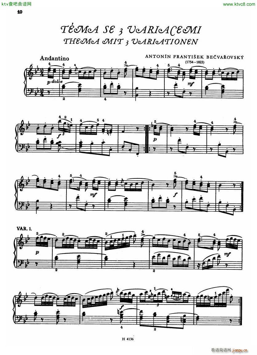 Czech piano variations from 18th century(钢琴谱)8