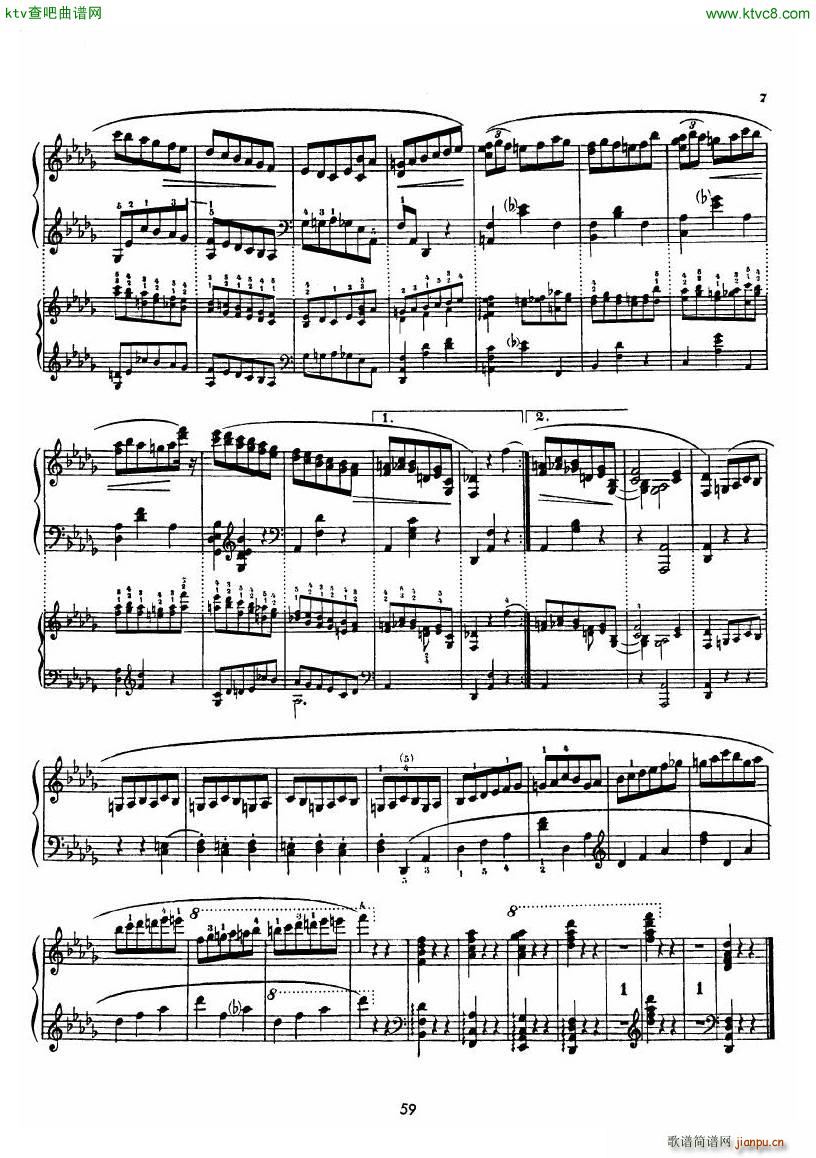 chopin minute waltz transcriptions collection 二(钢琴谱)8
