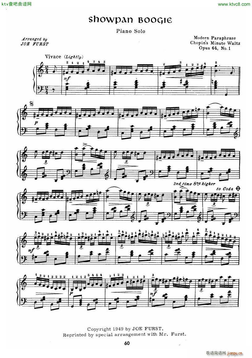 chopin minute waltz transcriptions collection 二(钢琴谱)9