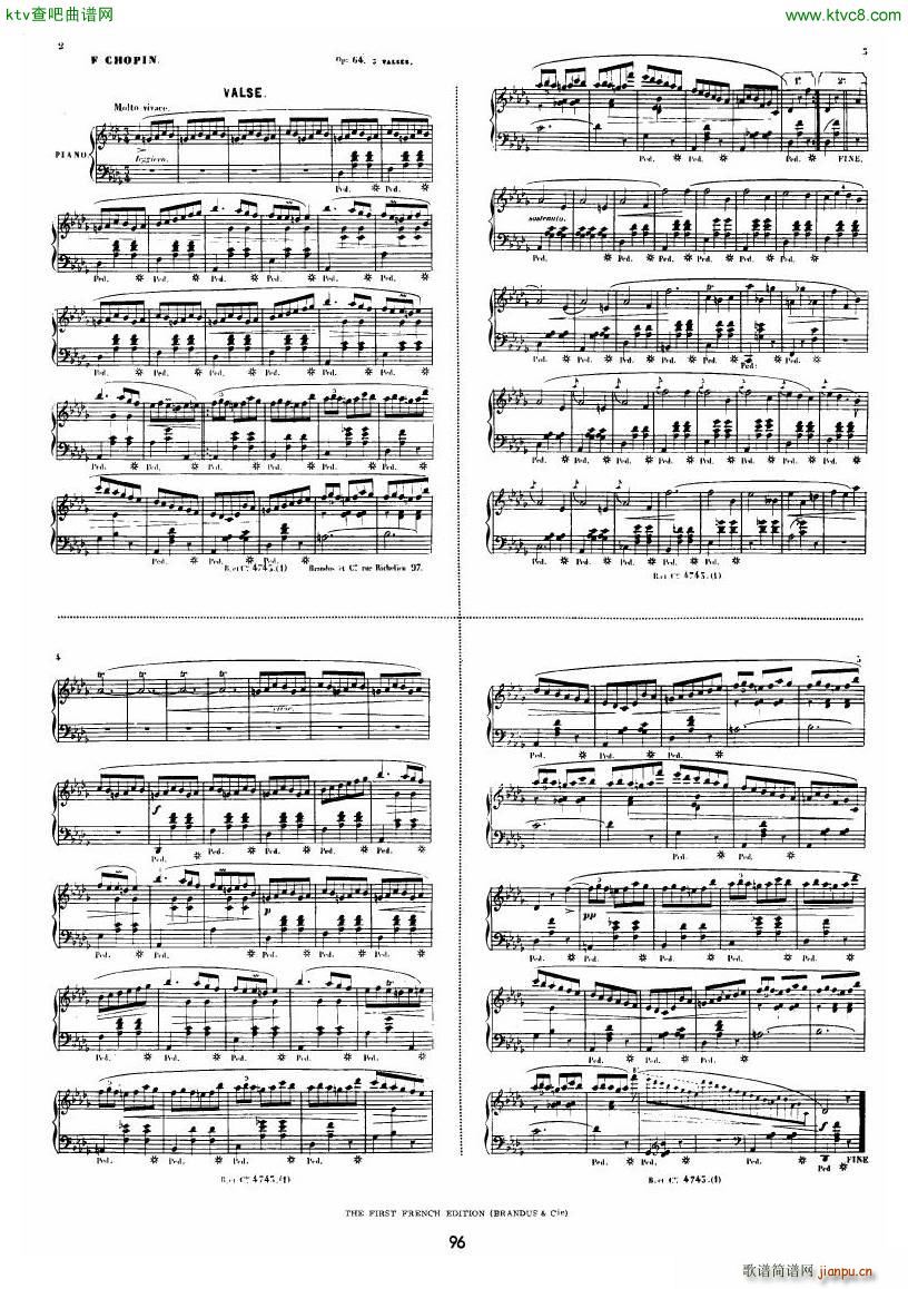 chopin minute waltz transcriptions collection 二(钢琴谱)43