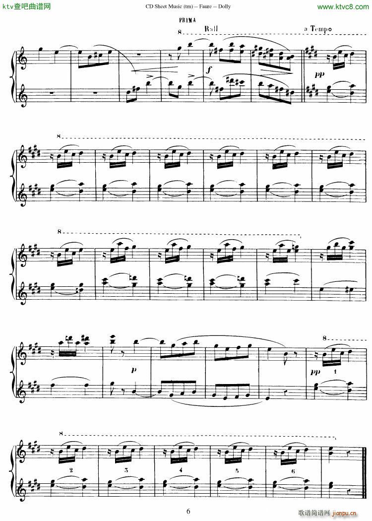 Fauré op 56 Dolly Suite(钢琴谱)7