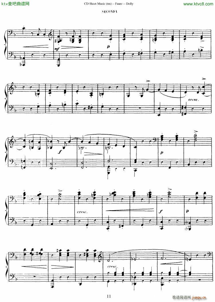 Fauré op 56 Dolly Suite(钢琴谱)12