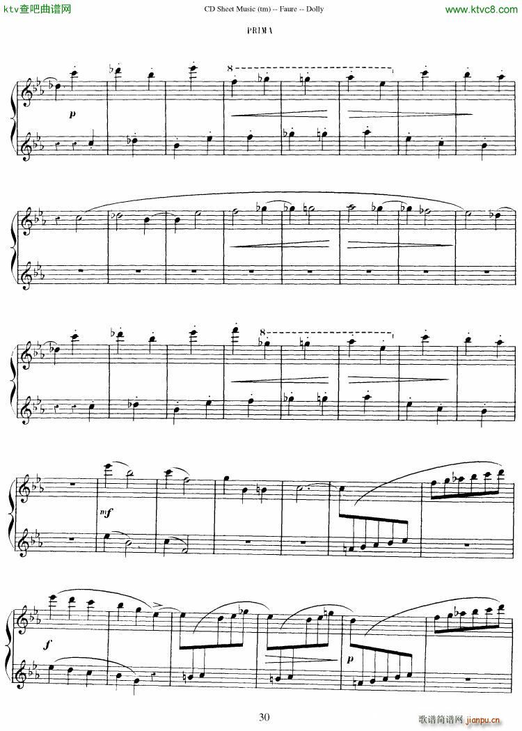 Fauré op 56 Dolly Suite(钢琴谱)31