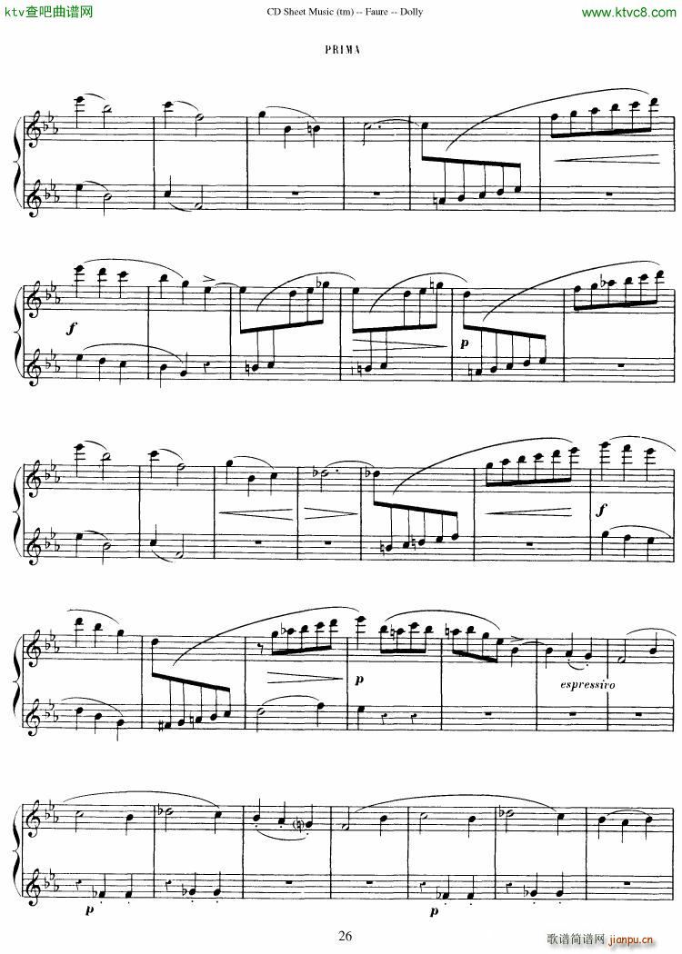 Fauré op 56 Dolly Suite(钢琴谱)27