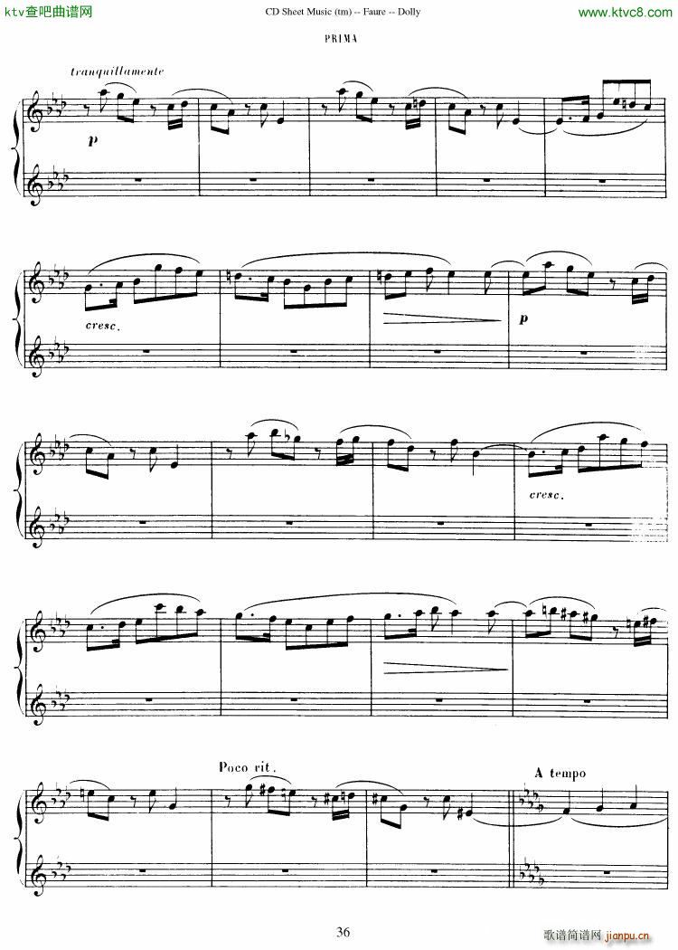 Fauré op 56 Dolly Suite(钢琴谱)37