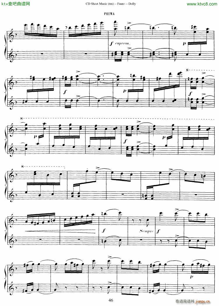 Fauré op 56 Dolly Suite(钢琴谱)47