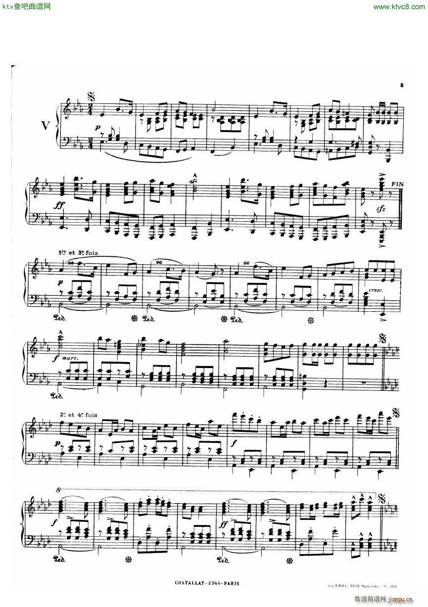 faure souvenirs de bayreuth samazeuilh(钢琴谱)5