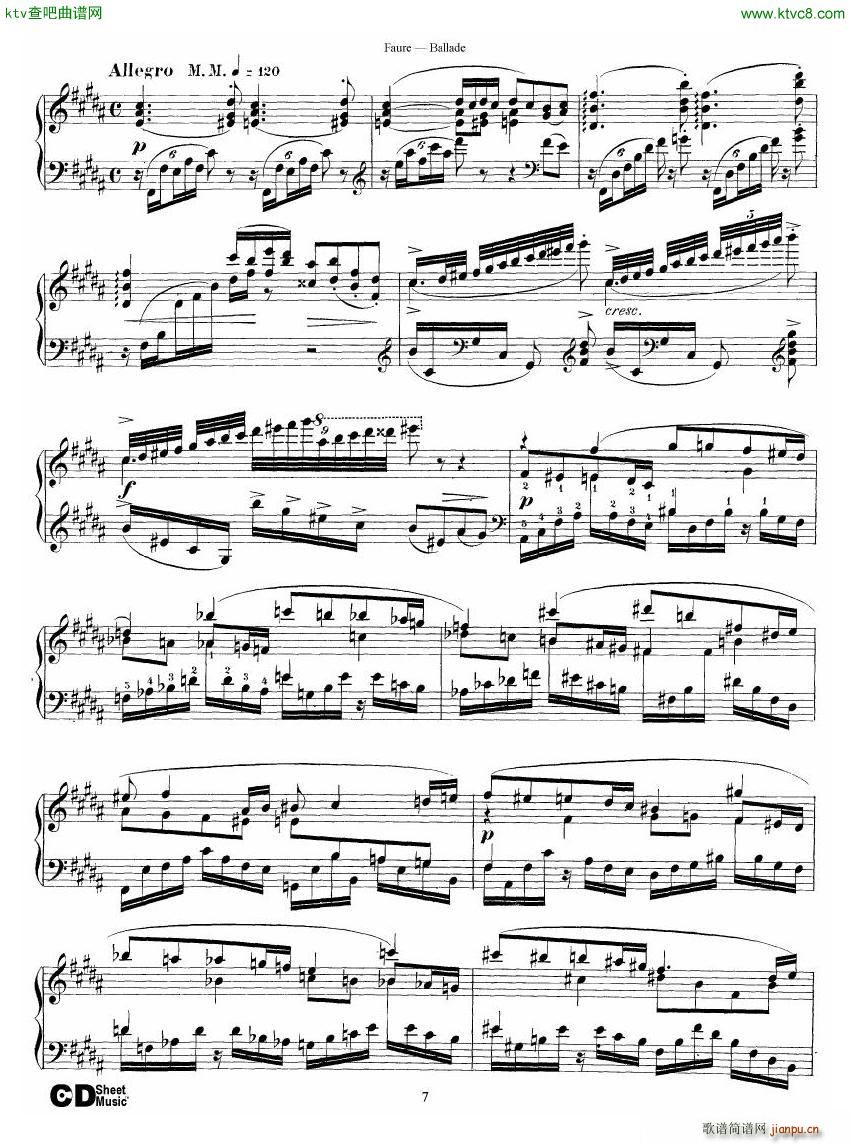 Faure Ballade Op 19(钢琴谱)7