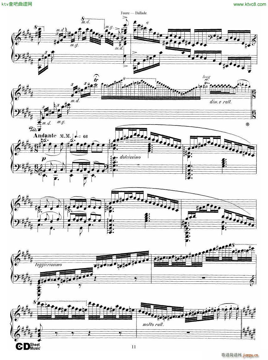 Faure Ballade Op 19(钢琴谱)11