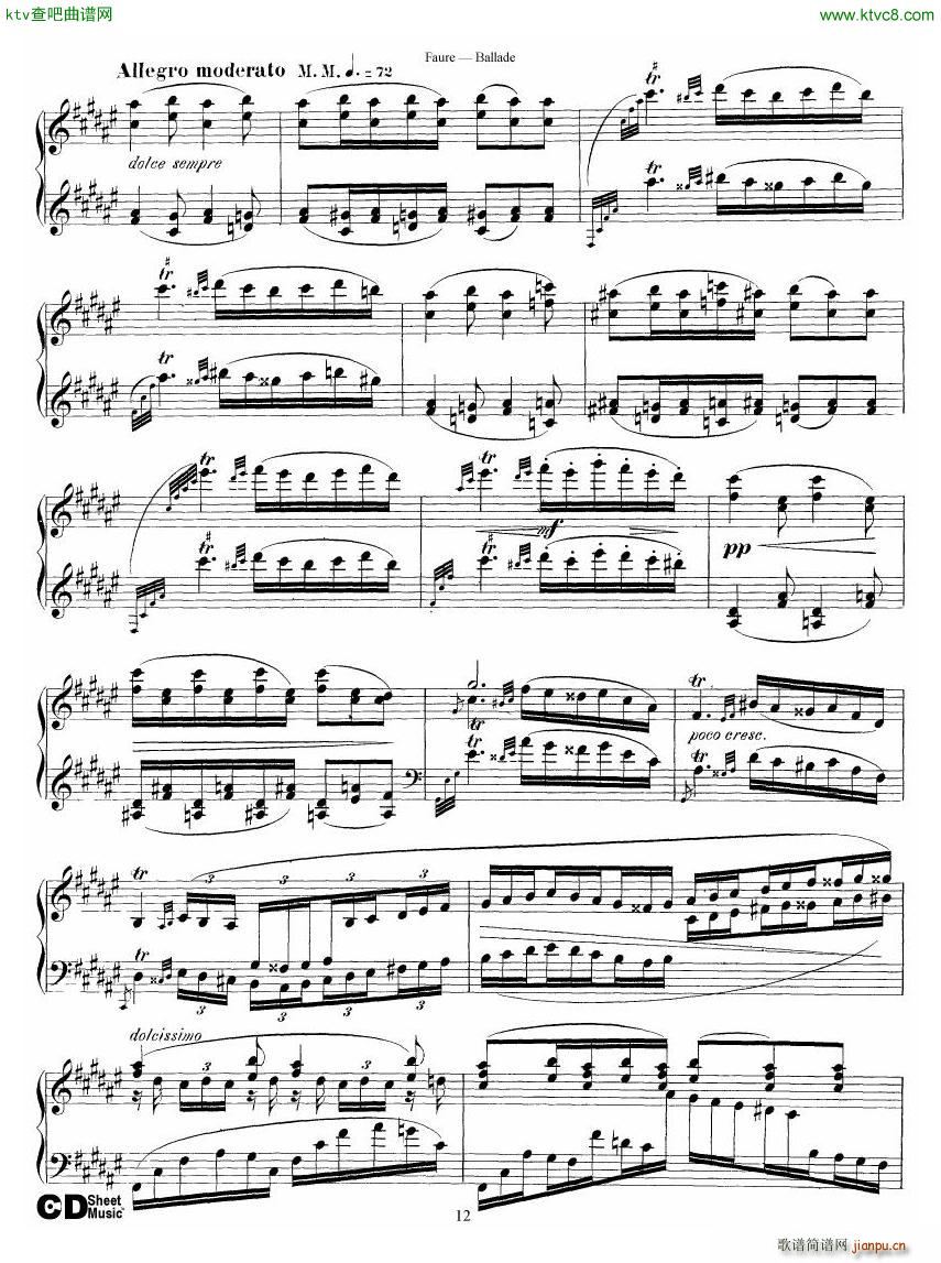 Faure Ballade Op 19(钢琴谱)12