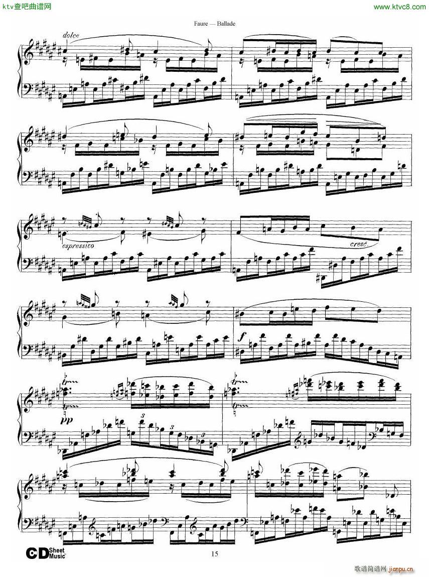 Faure Ballade Op 19(钢琴谱)15