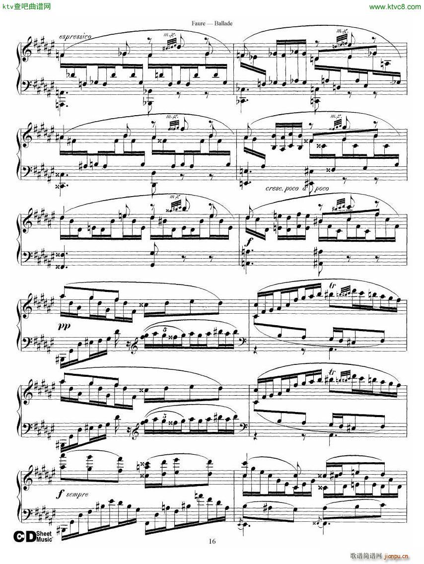 Faure Ballade Op 19(钢琴谱)16
