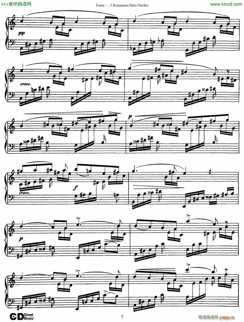 Faure 3 Romances Sans Paroles(钢琴谱)7