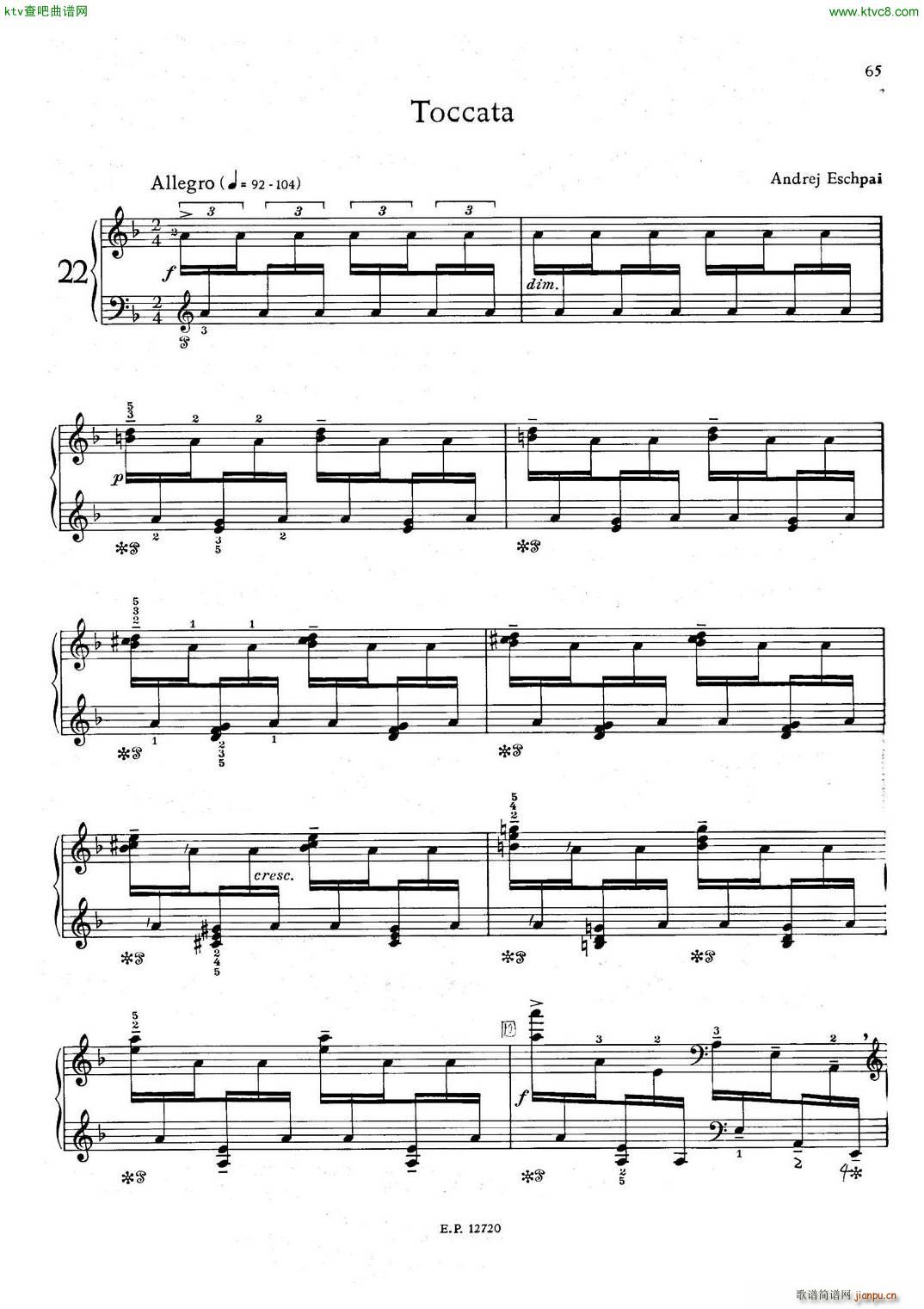 Eschpai Toccata(钢琴谱)1