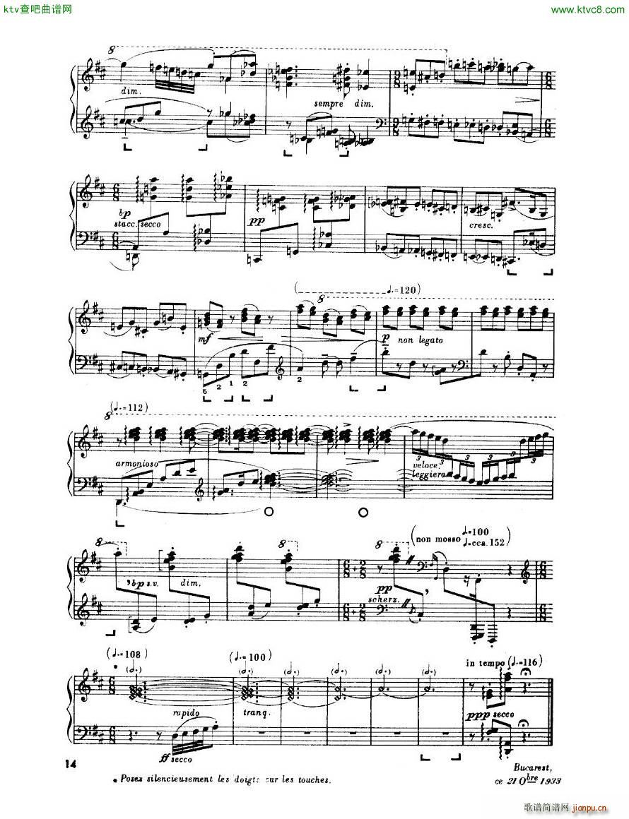 Enescu op 24 No 3 Piano sonata No 3(钢琴谱)14