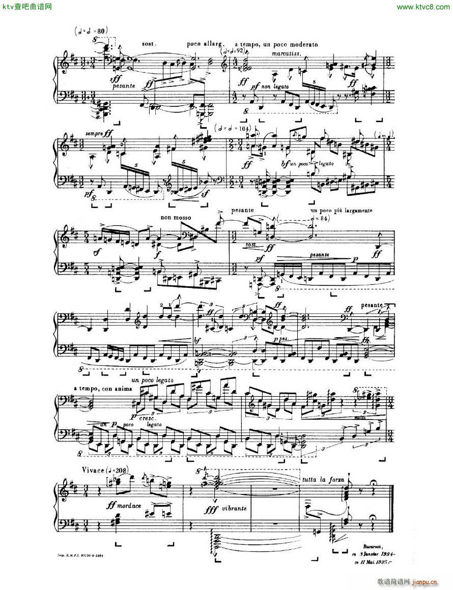 Enescu op 24 No 3 Piano sonata No 3(钢琴谱)39