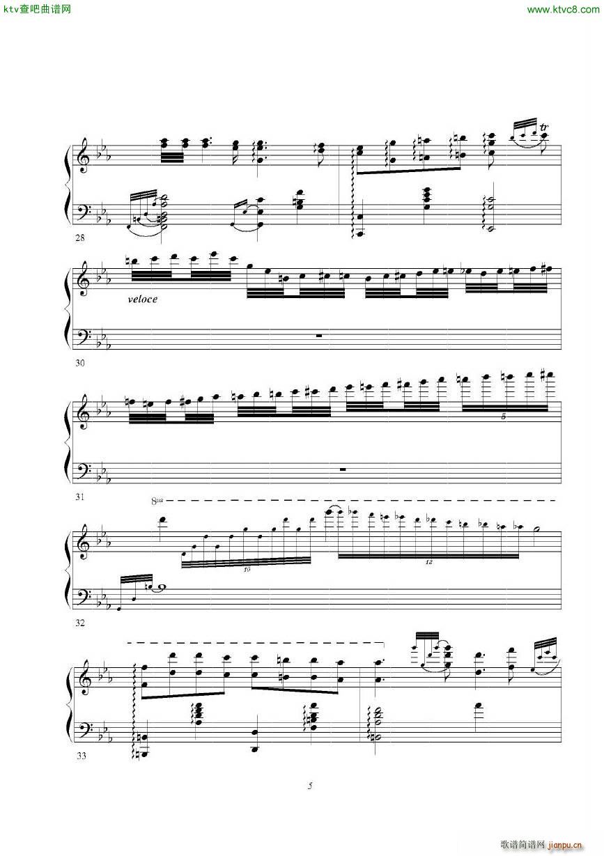 Enesco Sarasate Zigeunerweisen(钢琴谱)5