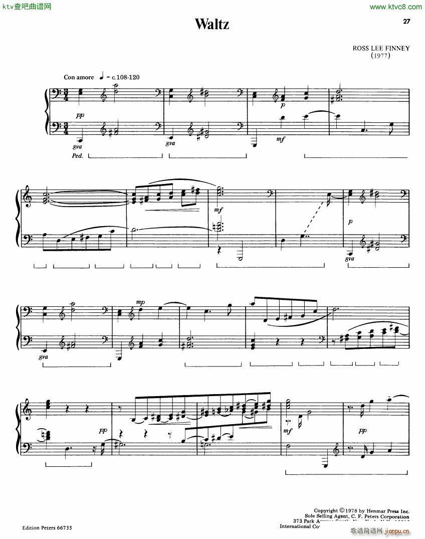 Finney Waltz(钢琴谱)1