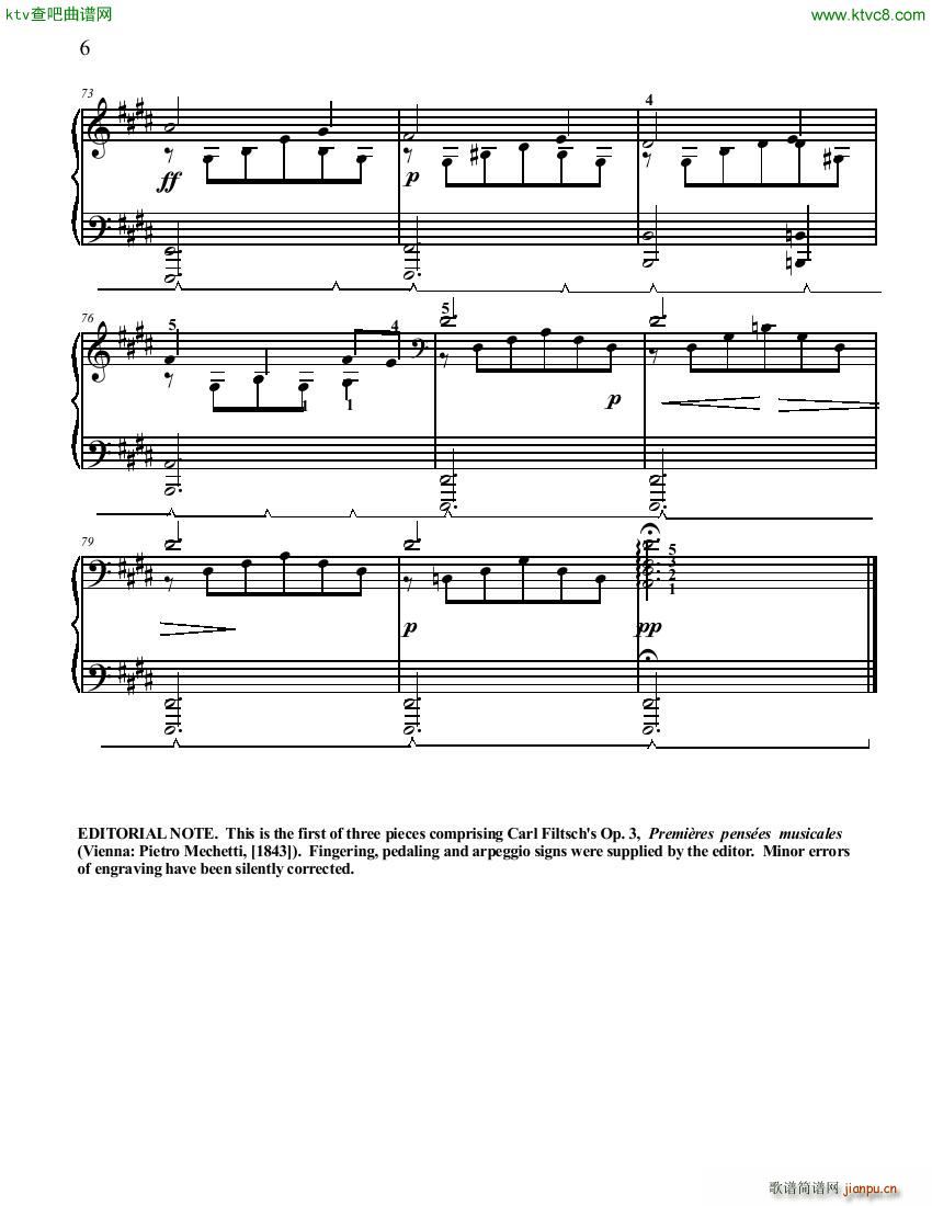 Fiiltsch Romance Sans Paroles(钢琴谱)6