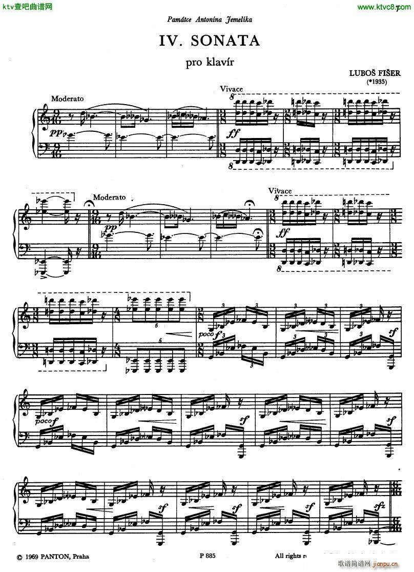 Fiser piano sonata no 4(钢琴谱)5