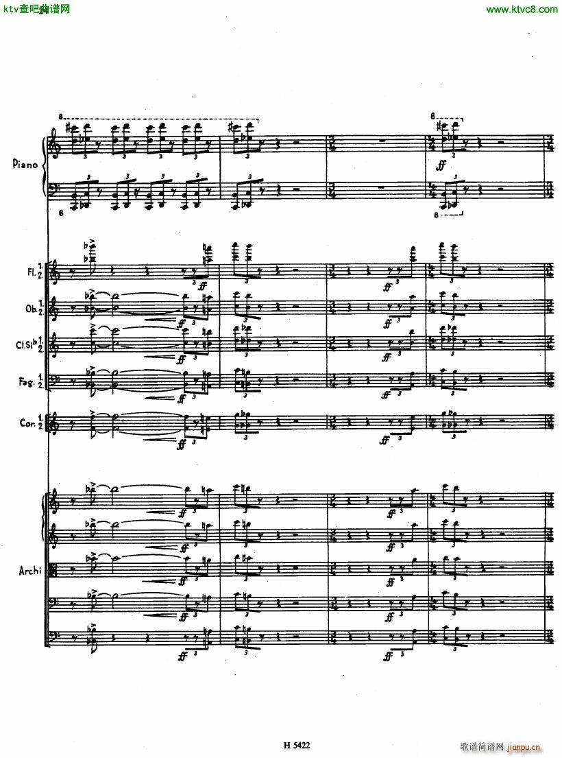 Fiser concerto da camera for piano full score(钢琴谱)22